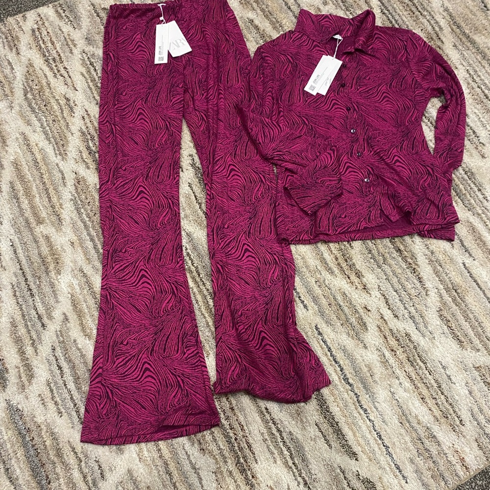 Zara Pink Zebra Print Set